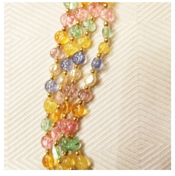 Multicolored bead necklace - Picture 2 of 6